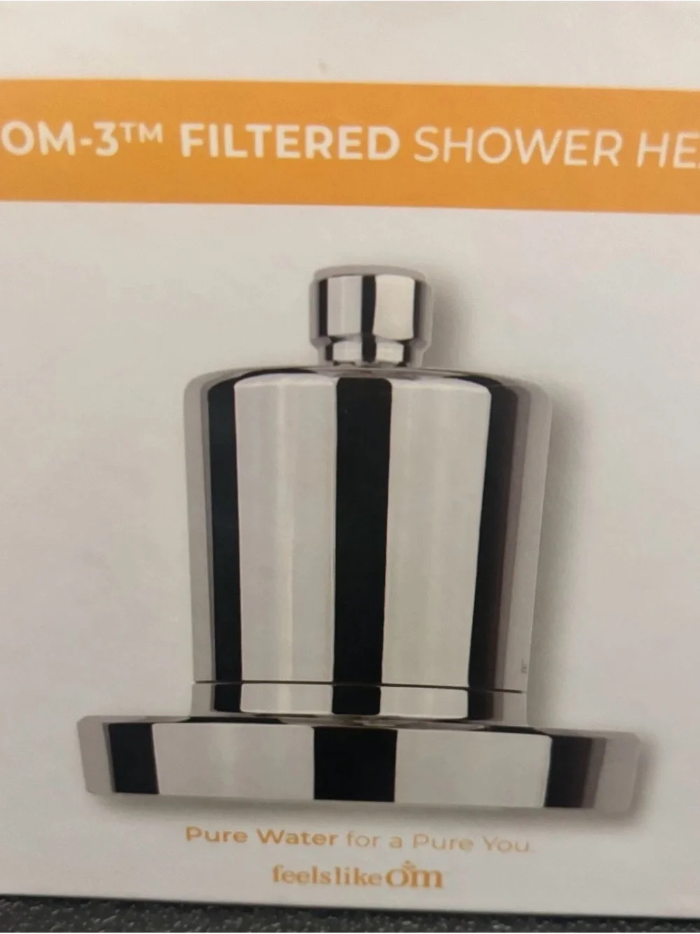 Chrome Filtered Shower Head Attachment - Polished Silver